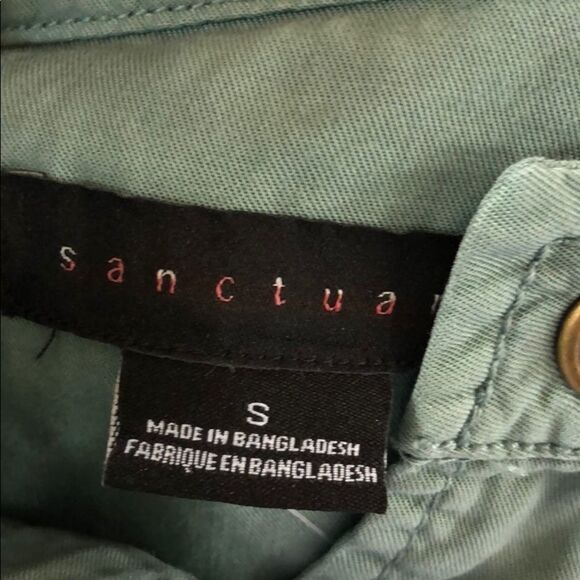 Sanctuary Green Safari Snap Front Jacket NWOT S - Picture 6 of 7